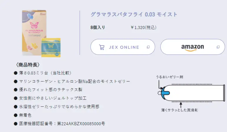 【女性人気コンドーム】グラマラスバタフライ全種まとめレビュー【特徴と口コミ】