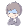 悩む人
